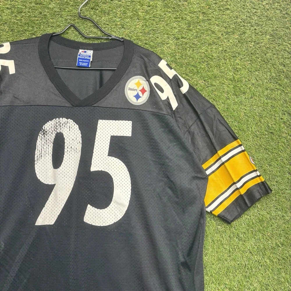 Vintage Pittsburgh Steelers Champion Jersey Mens 52 Greg Lloyd #95 NFL Football